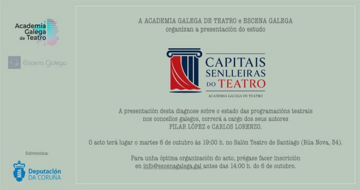 Presentación de Capitais Senlleiras do Teatro 
